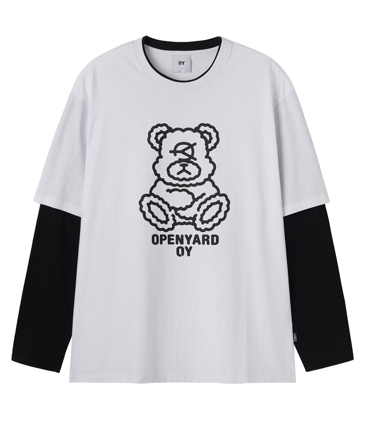 오픈야드(오와이)(OPENYARD(OY)) DOLLY LAYERED L/S TEE - WHITE