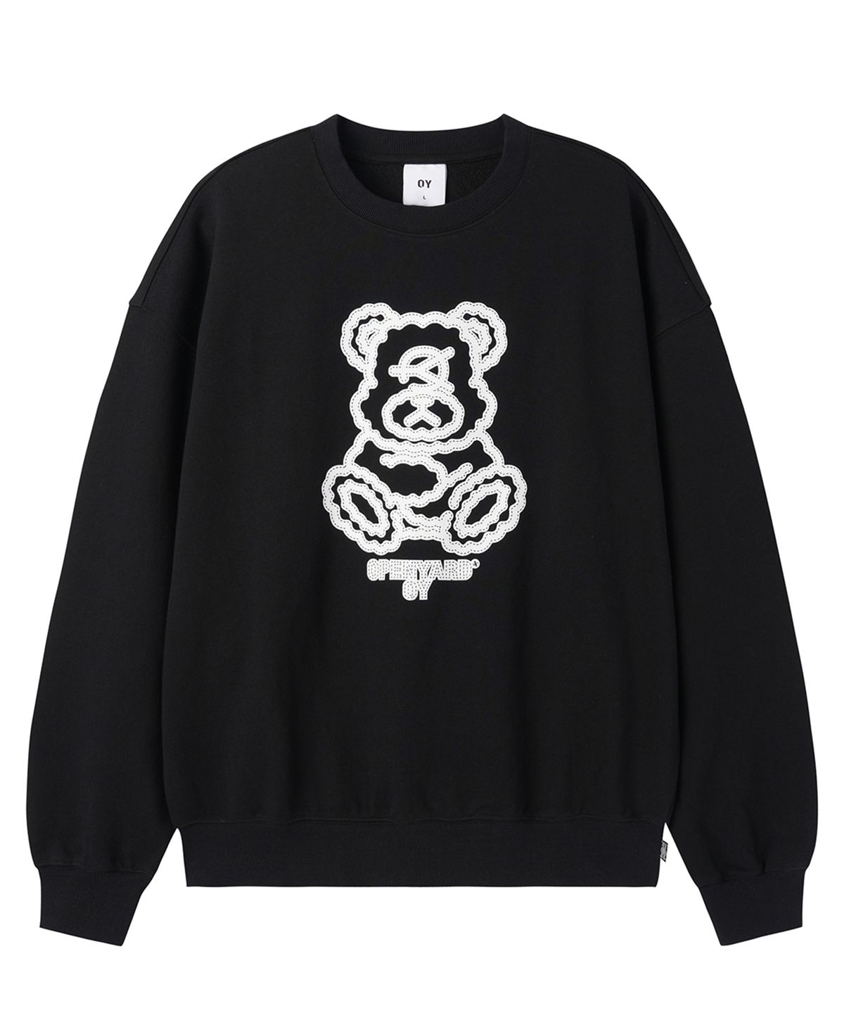 오픈야드(오와이)(OPENYARD(OY)) LINEWORK DOLLY CREWNECK - BLACK
