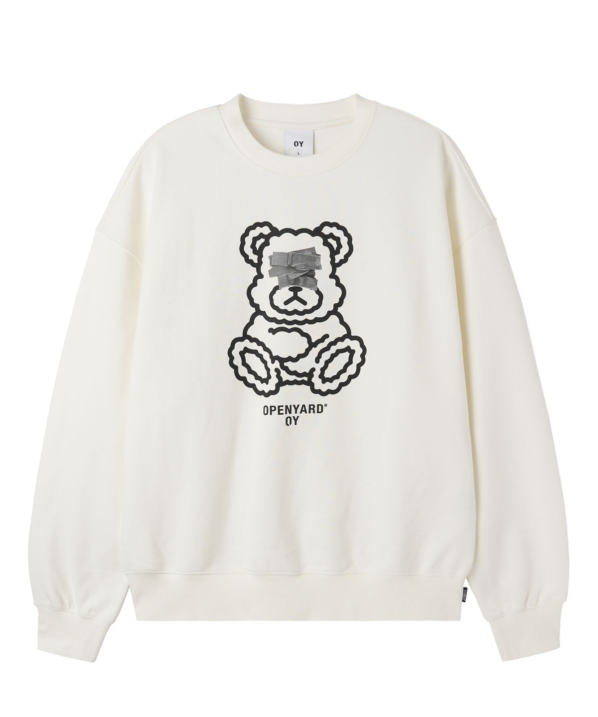 오픈야드(오와이)(OPENYARD(OY)) TAPE DOLLY CREWNECK - WHITE