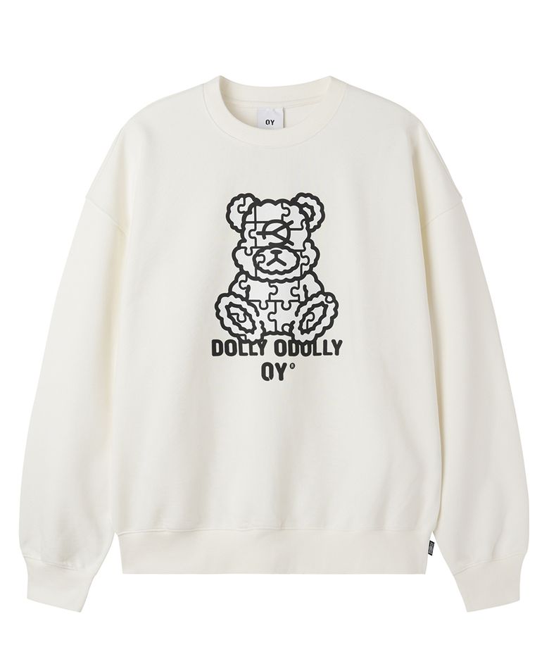 PUZZLE DOLLY CREWNECK - WHITE