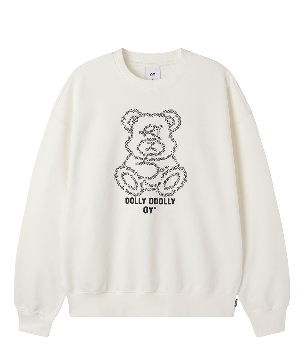 오픈야드(오와이)(OPENYARD(OY)) STITCHED DOLLY CREWNECK - WHITE
