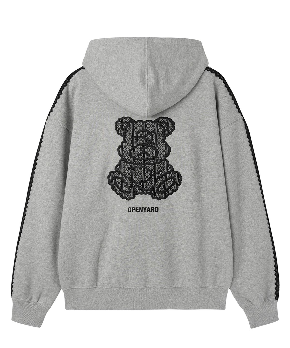 오픈야드(오와이)(OPENYARD(OY)) LACE DOLLY HOODIE ZIP UP - MID GREY