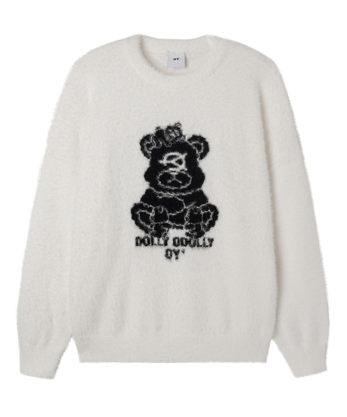 오픈야드(오와이)(OPENYARD(OY)) MULTI DOLLY HAIRY KNIT - WHITE