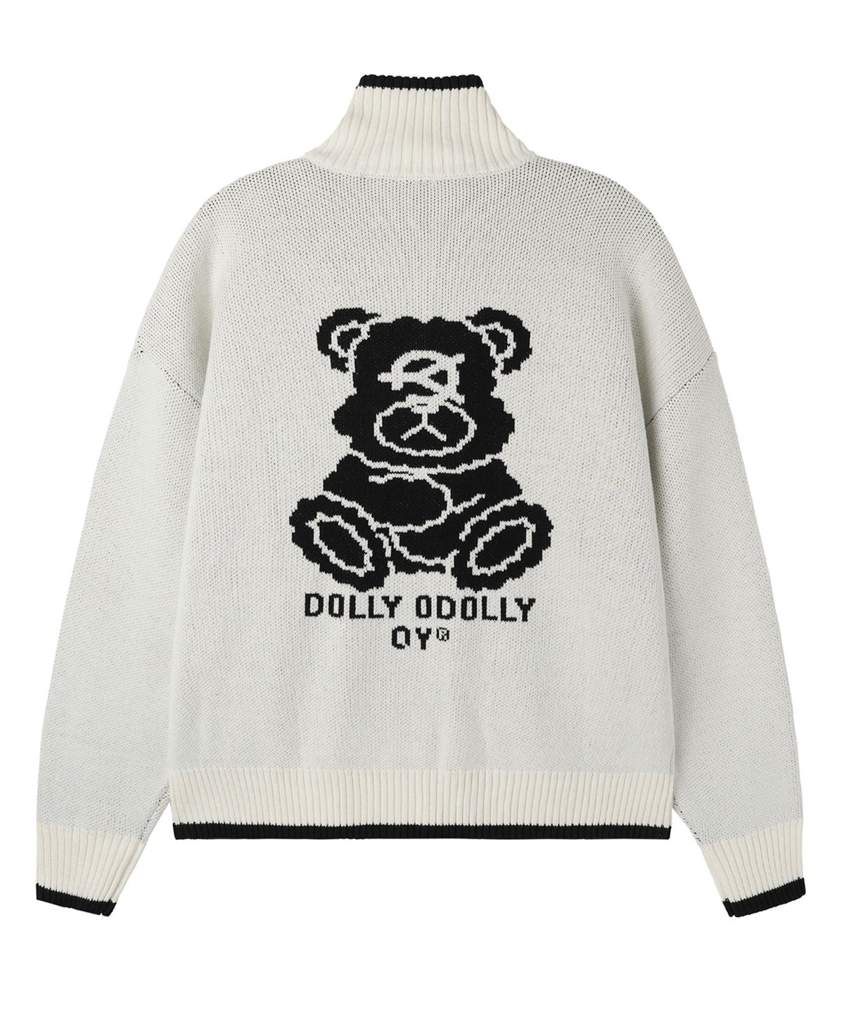 오픈야드(오와이)(OPENYARD(OY)) DOLLY KNIT ZIP UP - WHITE