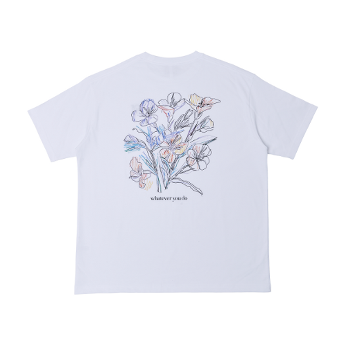 파운드마이웨이(FOUND MY WAY) FMW Flower Drawing T-shirt - White