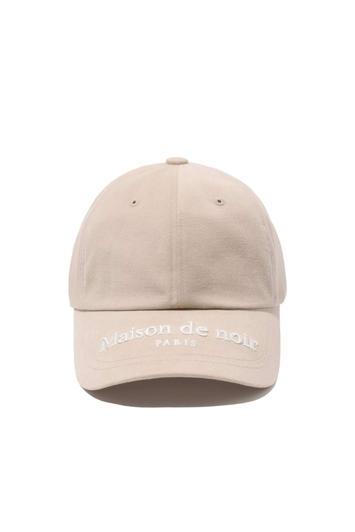 메종 드 누아(MAISON DE NOIR) AVANT LOGO CAP BEIGE