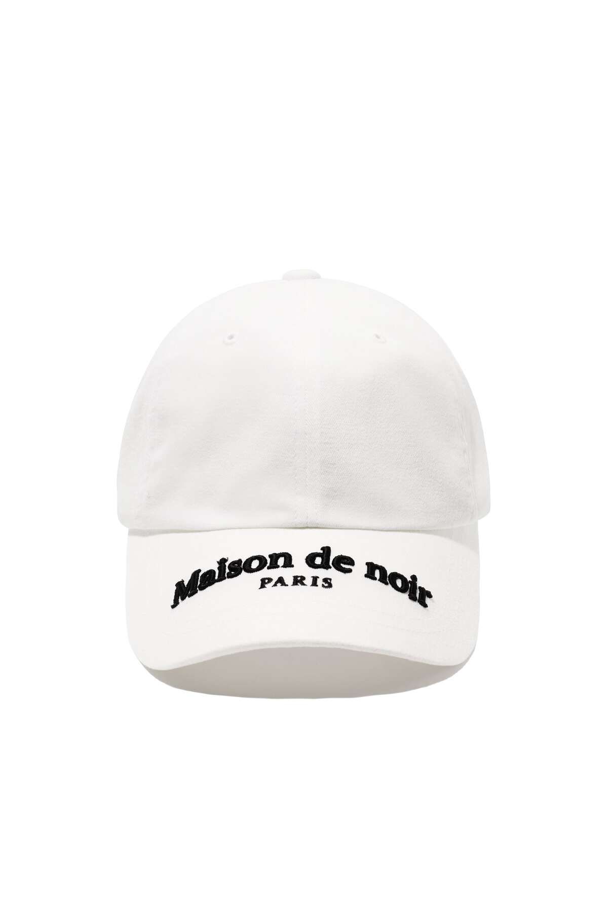 메종 드 누아(MAISON DE NOIR) AVANT LOGO CAP WHITE
