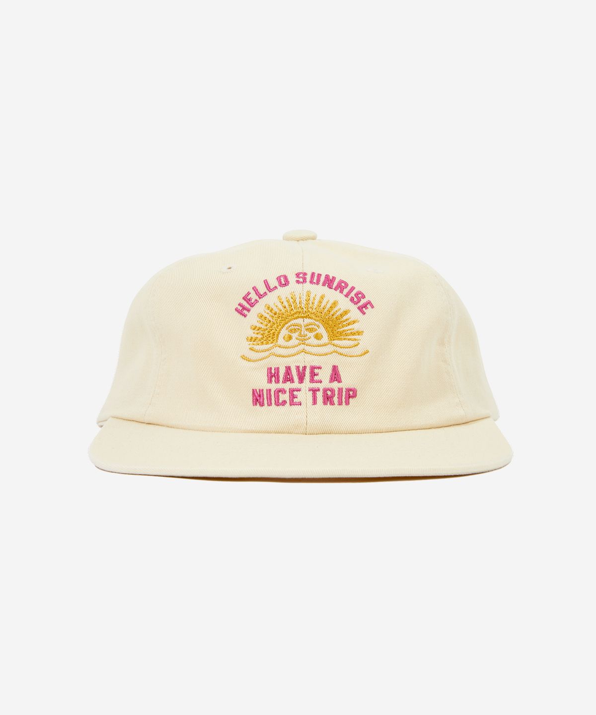 헬로 선라이즈(HELLO SUNRISE) VTG Arch Logo Relaxed Fit 6P Cap_Ivory