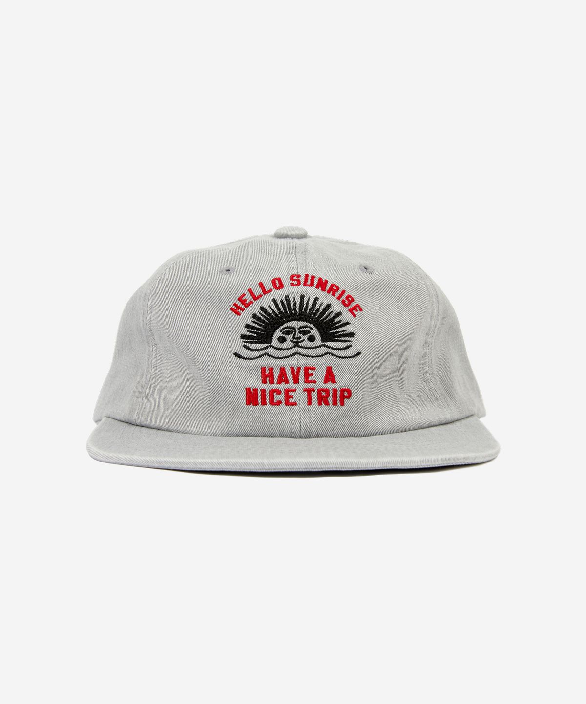 헬로 선라이즈(HELLO SUNRISE) VTG Arch Logo Relaxed Fit 6P Cap_Light Gray