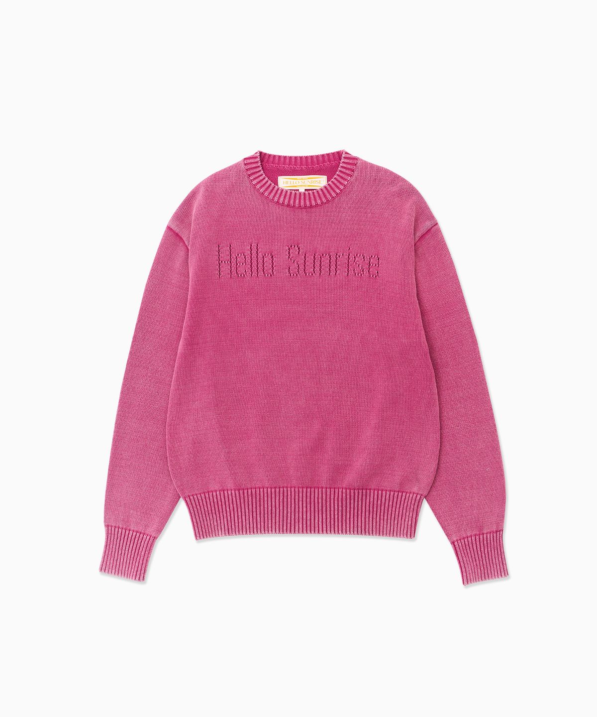 헬로 선라이즈(HELLO SUNRISE) HS Classic Typo Knit_VTG Pink