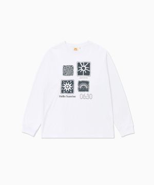 Sun Stamp L/S Tee_White