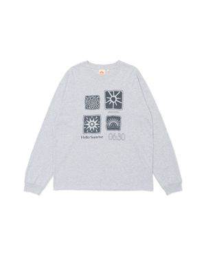 Sun Stamp L/S Tee_Gray