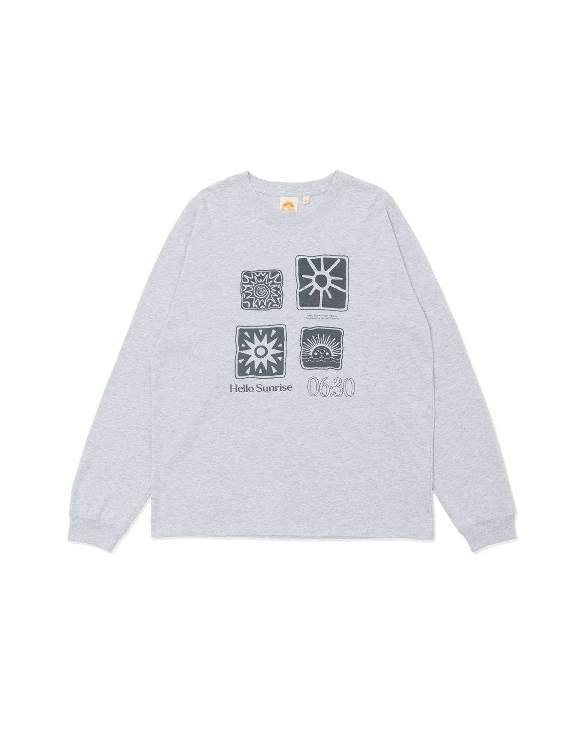 헬로 선라이즈(HELLO SUNRISE) Sun Stamp L/S Tee_Gray