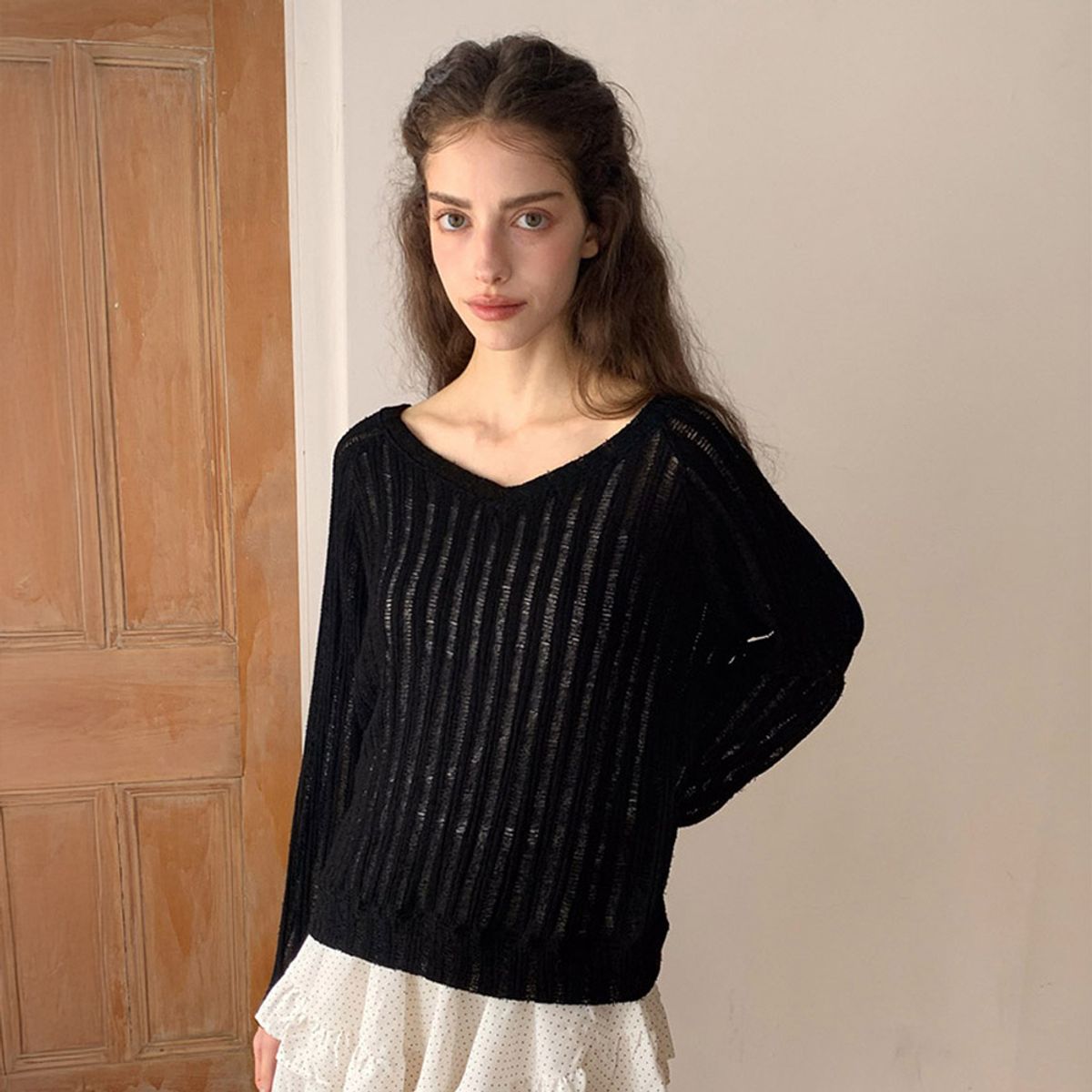 리리수(LILISU) Vera Knit Tshirts / Black