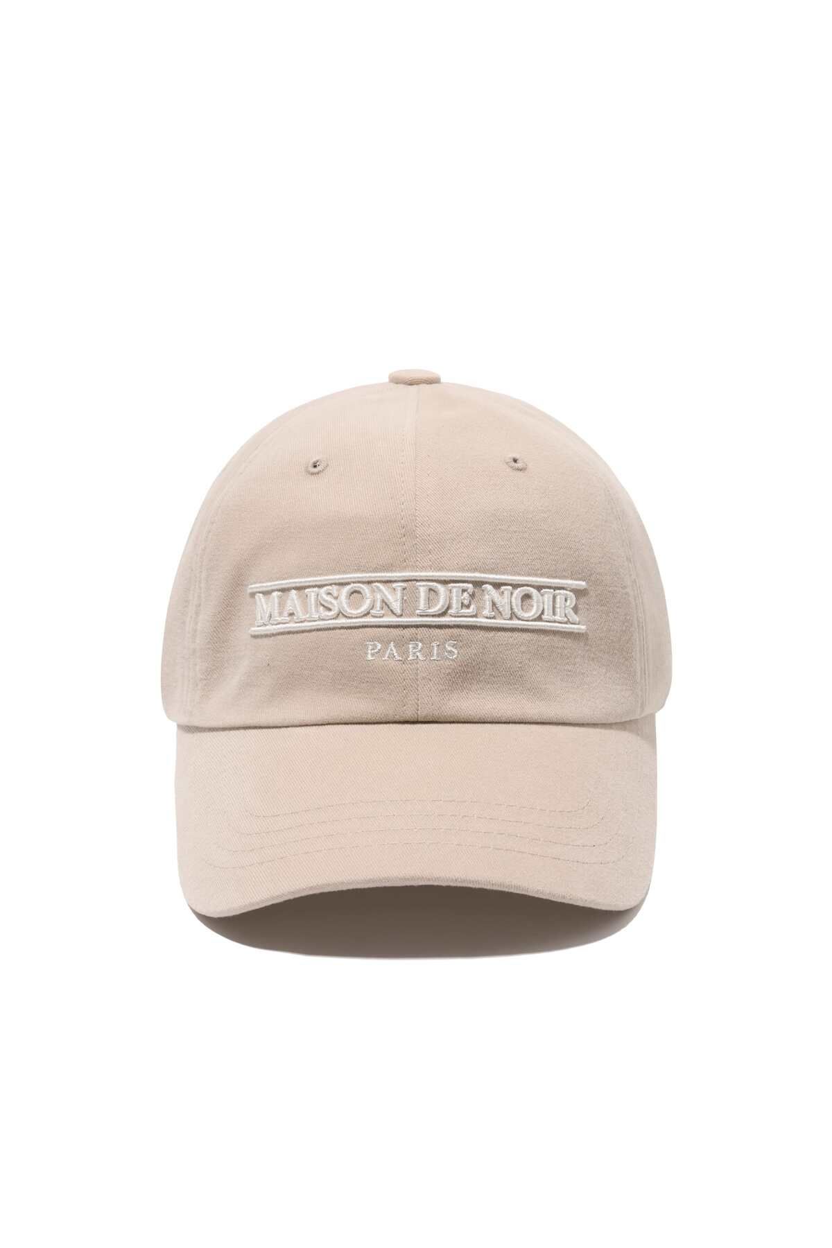 메종 드 누아(MAISON DE NOIR) ÉDITION LOGO CAP BEIGE