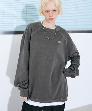 투포인트 피그먼트 롱슬리브 카키모카