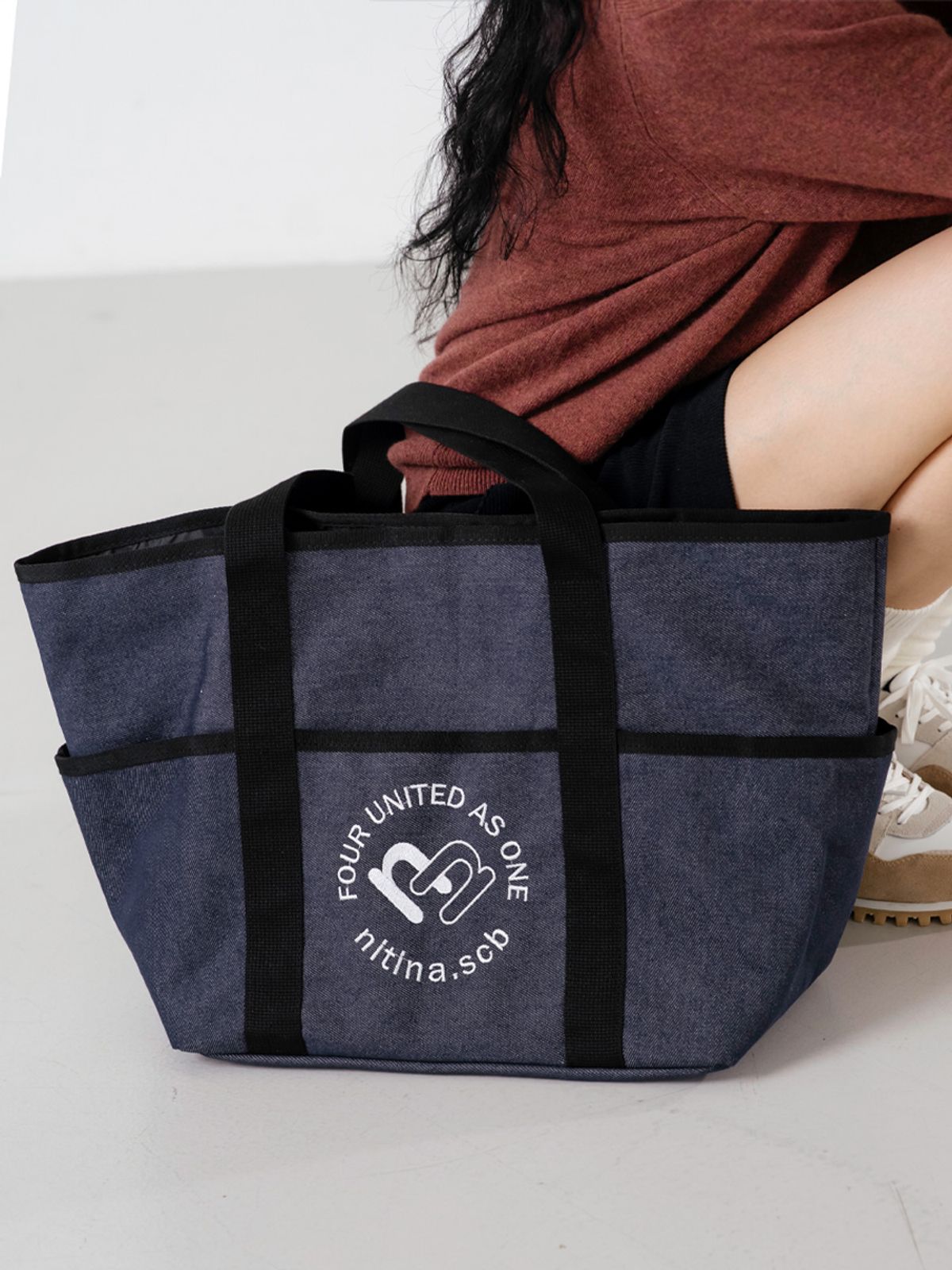 니티나(NITINA) 데님 숄더 BAG  BL