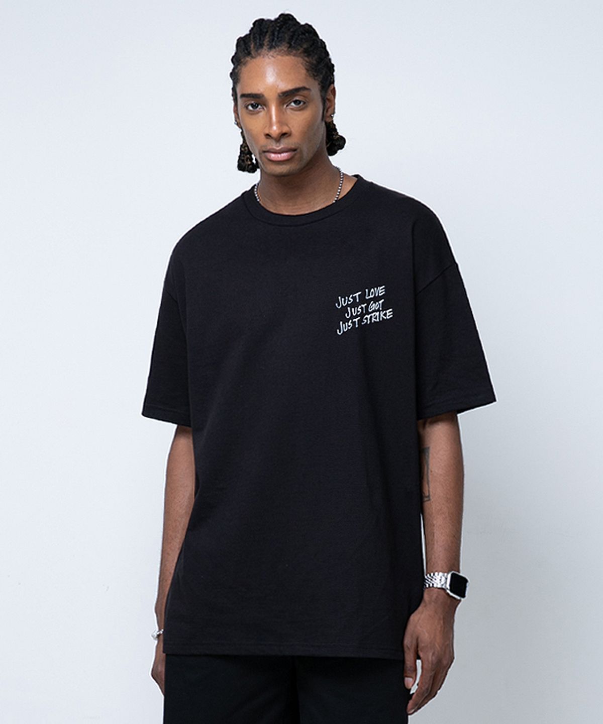 스트라이크(STRIKE) Just Drop Longline Tee (BLACK)