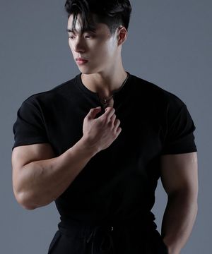 브이넥 플라켓 니트  반팔 티셔츠