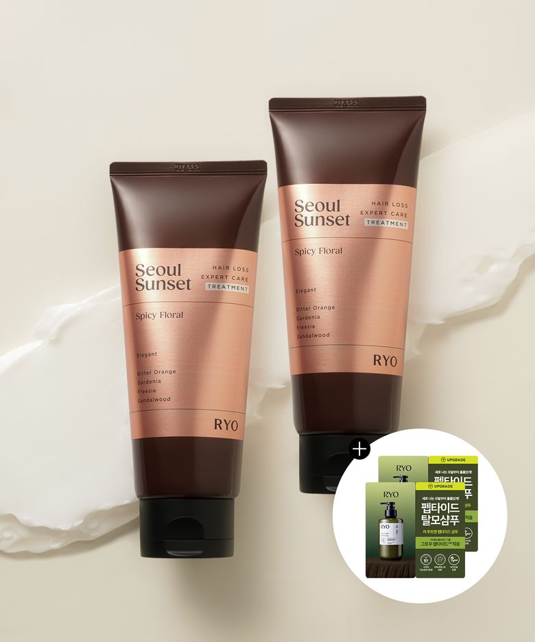 [스파이시 플로럴] 자양 탈모전문케어 트리트먼트 서울석양 200ml 2입+샴푸 파우치 6ml 2매