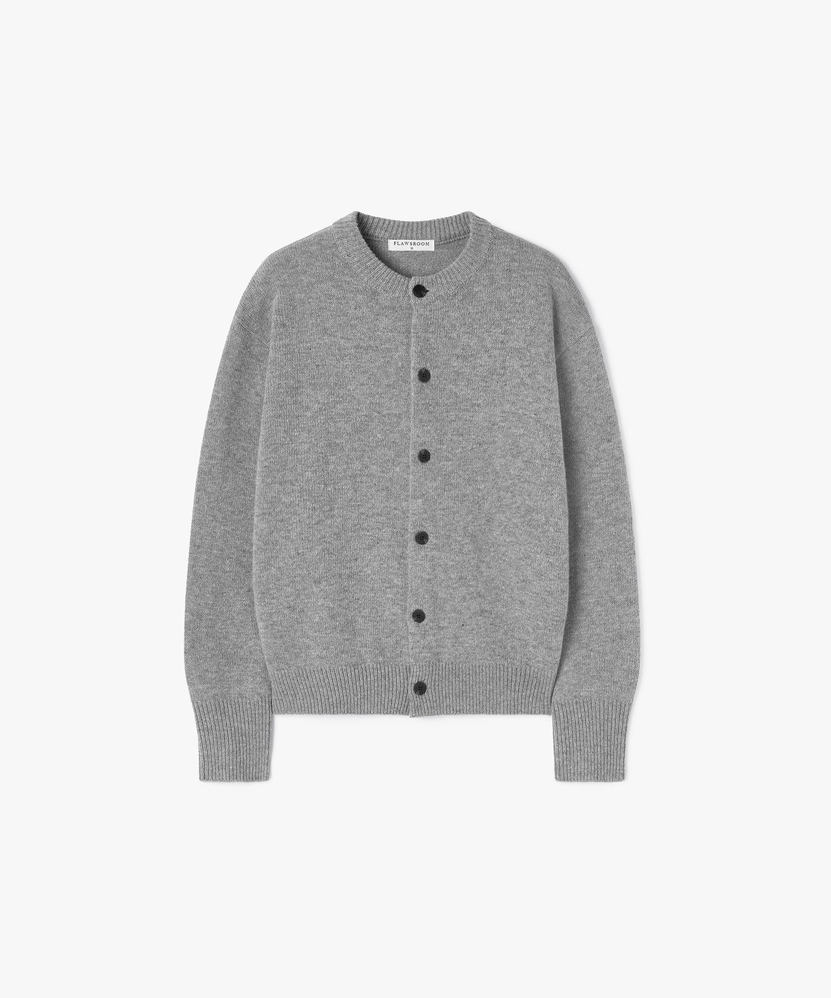 플로즈룸(FLAWSROOM) Nights Crop Knit Cardigan GREY