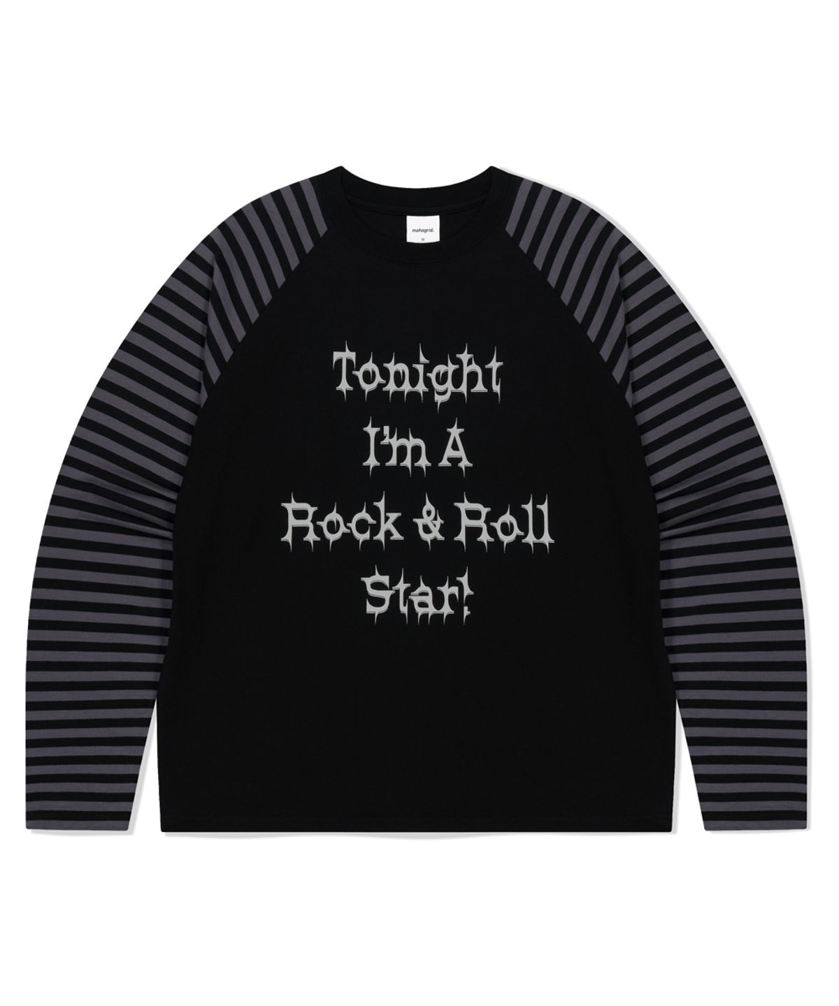 마하그리드(MAHAGRID) ROCK STAR RAGLAN STRIPE LS TEE BLACK(MG2FFMT570A)