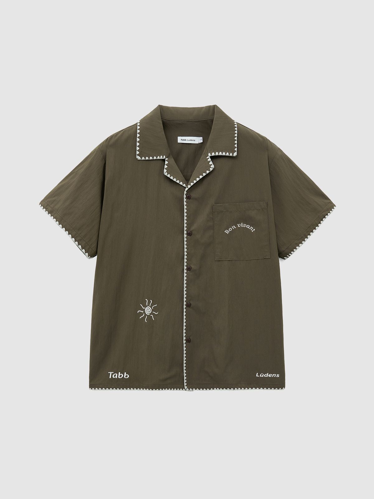 탭루덴스(TABBLUDENS) Ludens Open Collar Shirt Brown
