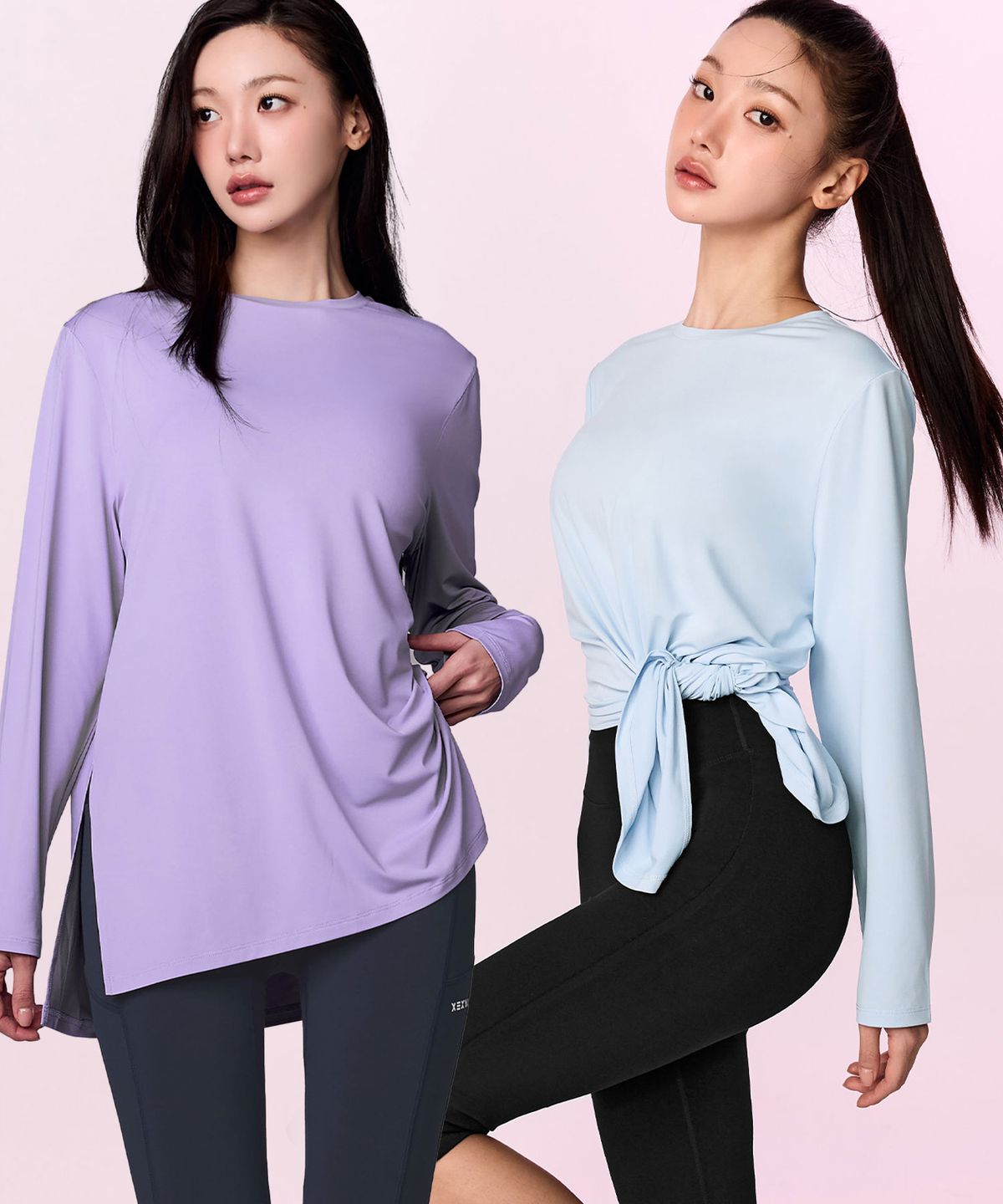 젝시믹스(XEXYMIX) [2PACK] 아이스페더 라이트 루즈핏 티셔츠 XFK3TS1002_XFK3TL1005