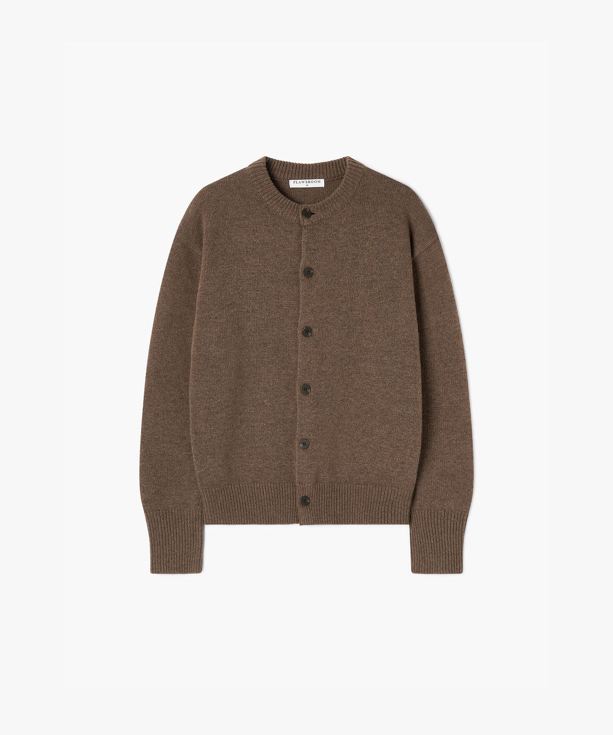 플로즈룸(FLAWSROOM) Nights Crop Knit Cardigan BROWN