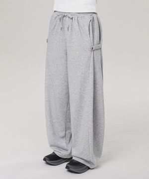 사이드 스냅 버튼 스트링 벌룬 스웨트 팬츠 DLX2520 (3 COLOR)