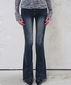 Shadow Line Bootscut Pants DEEP BLUE