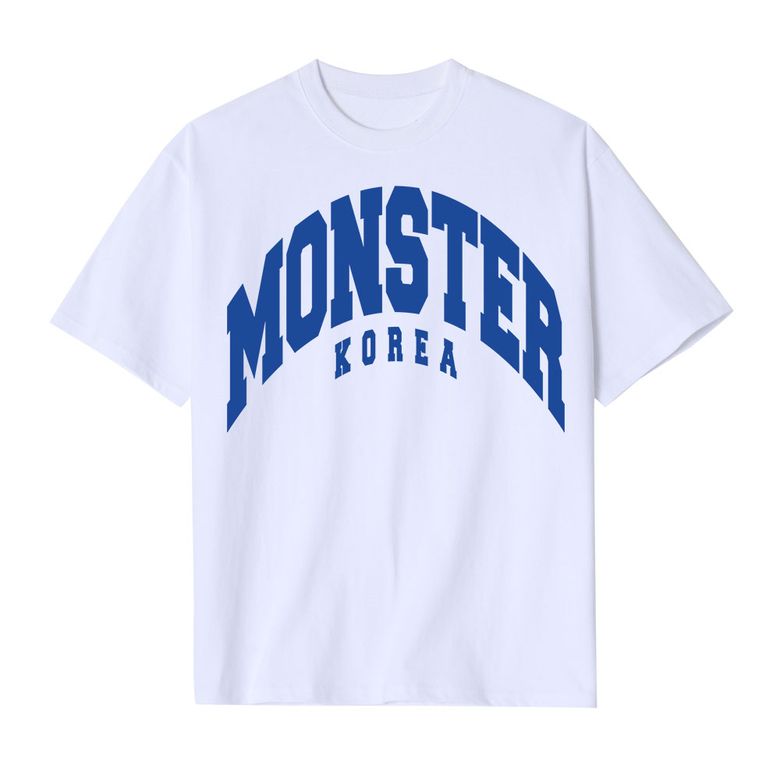 KM04 MONSTER 오버핏 반팔티 화이트