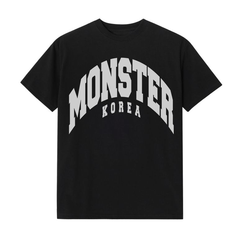 KM04 MONSTER 오버핏 반팔티 블랙