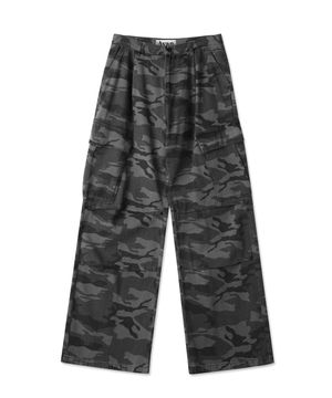 Side Big Cargo Pants BLACK CAMO