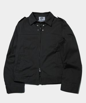 컴포트 바시티 비조 코튼 절개 트러커 워크 자켓 [블랙]