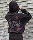 PRAY APPLIQUE ZIP UP HOODIE BLACK(MG2FFMM495A)
