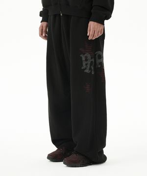 PRAY APPLIQUE SWEAT PANT BLACK(MG2FFMPA05A)
