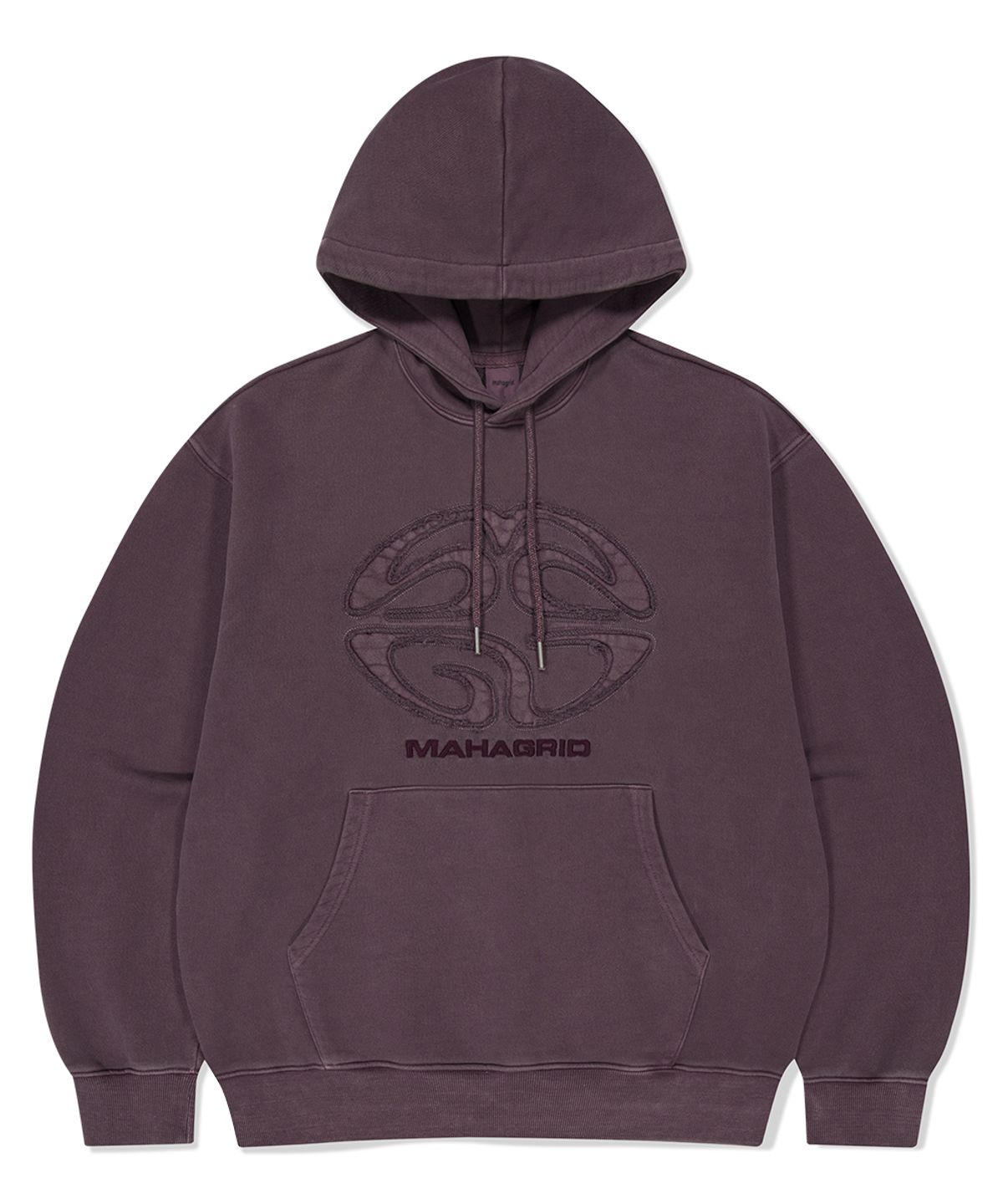 마하그리드(MAHAGRID) PIGMENT ECLIPSE LOGO HOODIE DEEP PURPLE(MG2FFMM411A)