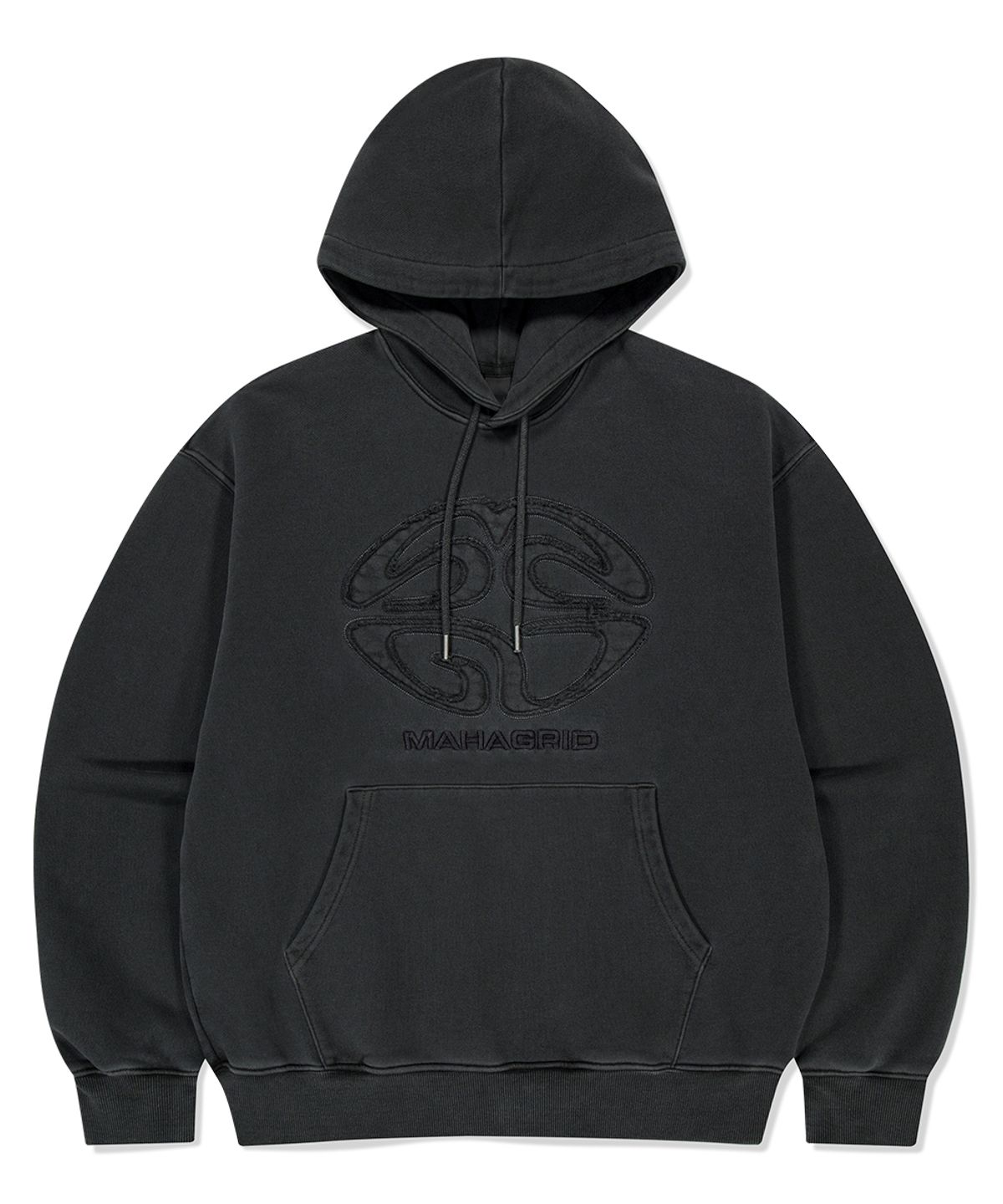 마하그리드(MAHAGRID) PIGMENT ECLIPSE LOGO HOODIE CHARCOAL(MG2FFMM411A)