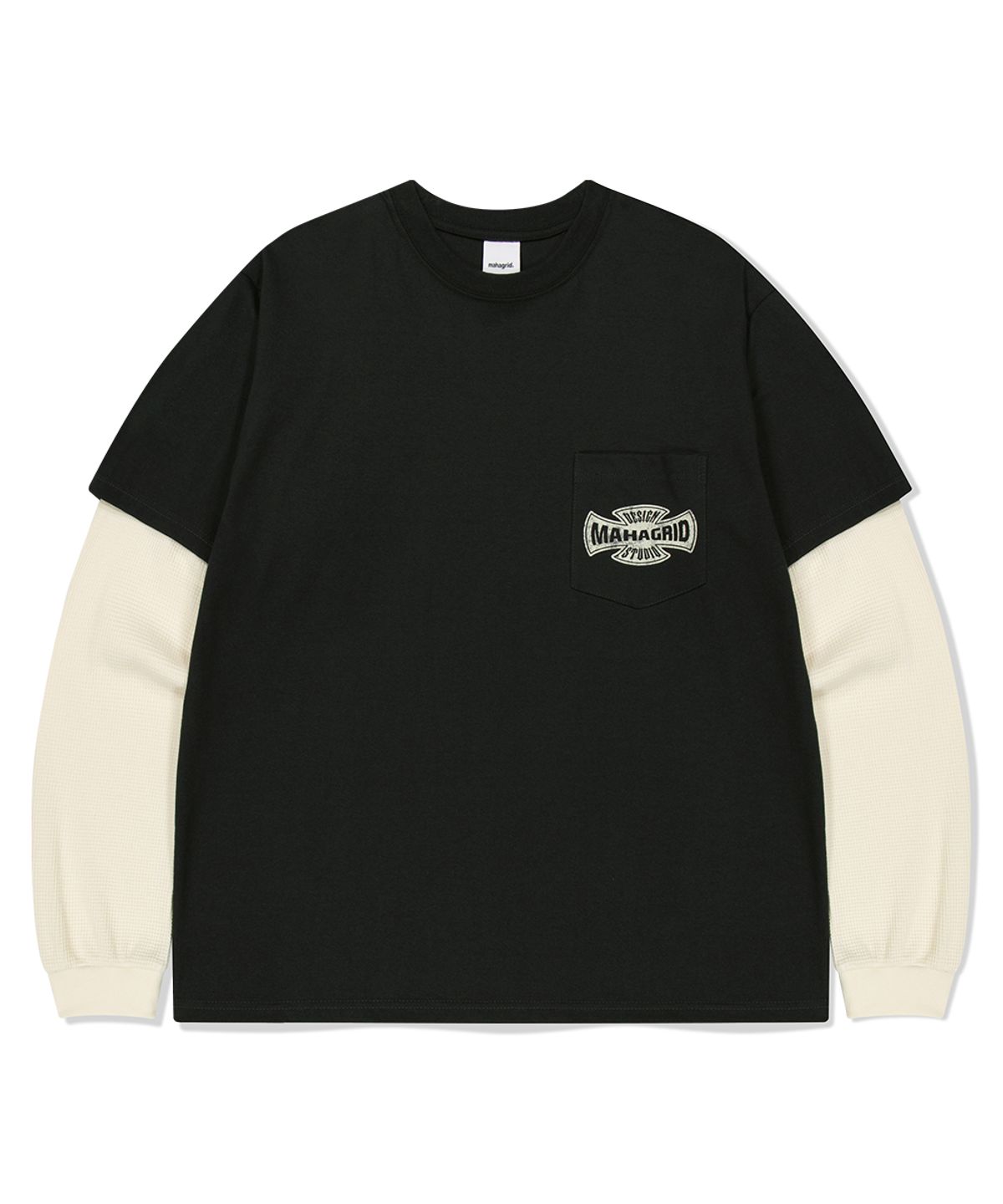 마하그리드(MAHAGRID) CROSS LOGO THERMAL LS TEE CHARCOAL(MG2FFMT571A)