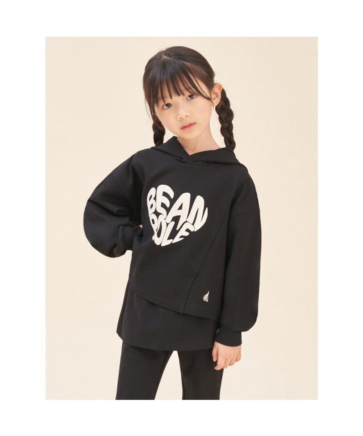 빈폴 키즈(BEANPOLE KIDS) 여아 하트 그래픽 포인트 상하 세트  블랙 (BI5841G045)