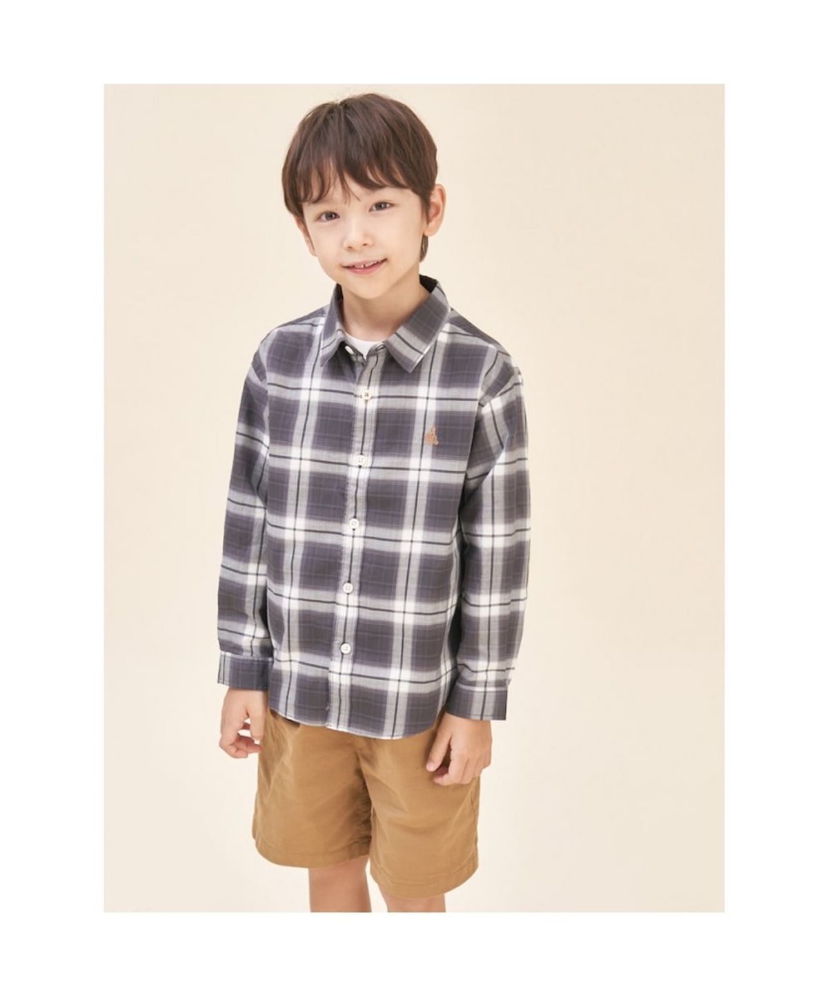 빈폴 키즈(BEANPOLE KIDS) 옴브레 체크 셔츠  블랙 (BI5864U045)