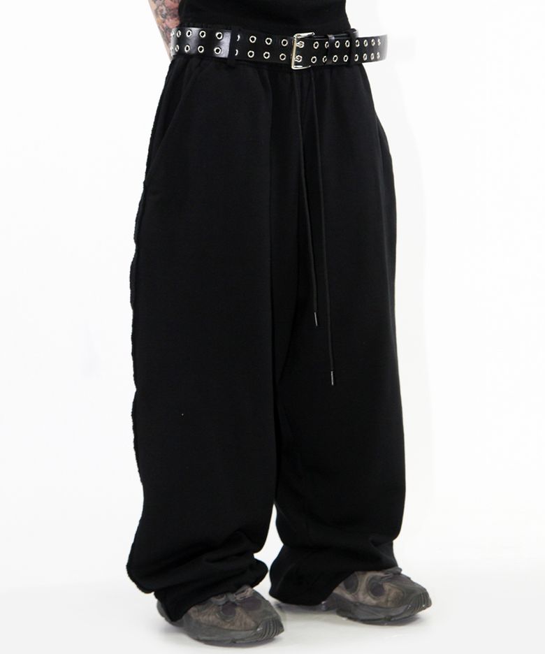 Wide Track Pants Max Over Fit BLACK