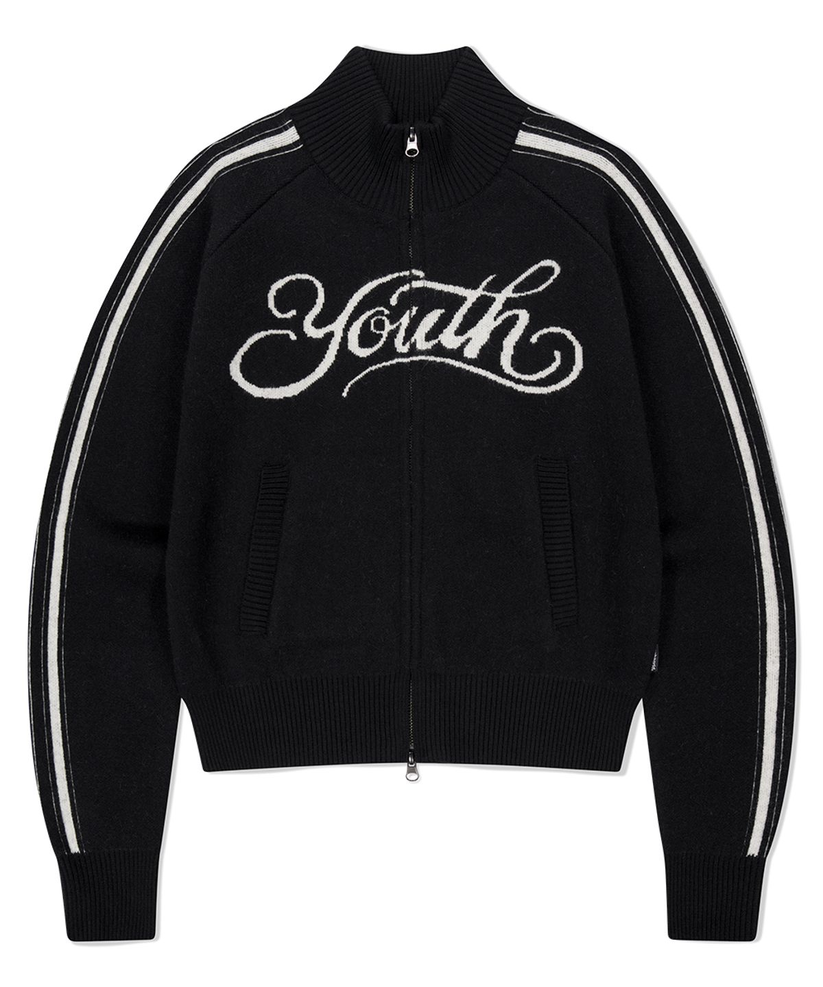 마하그리드(MAHAGRID) YOUTH ZIP UP CARDIGAN BLACK(MG2FFFK682A)