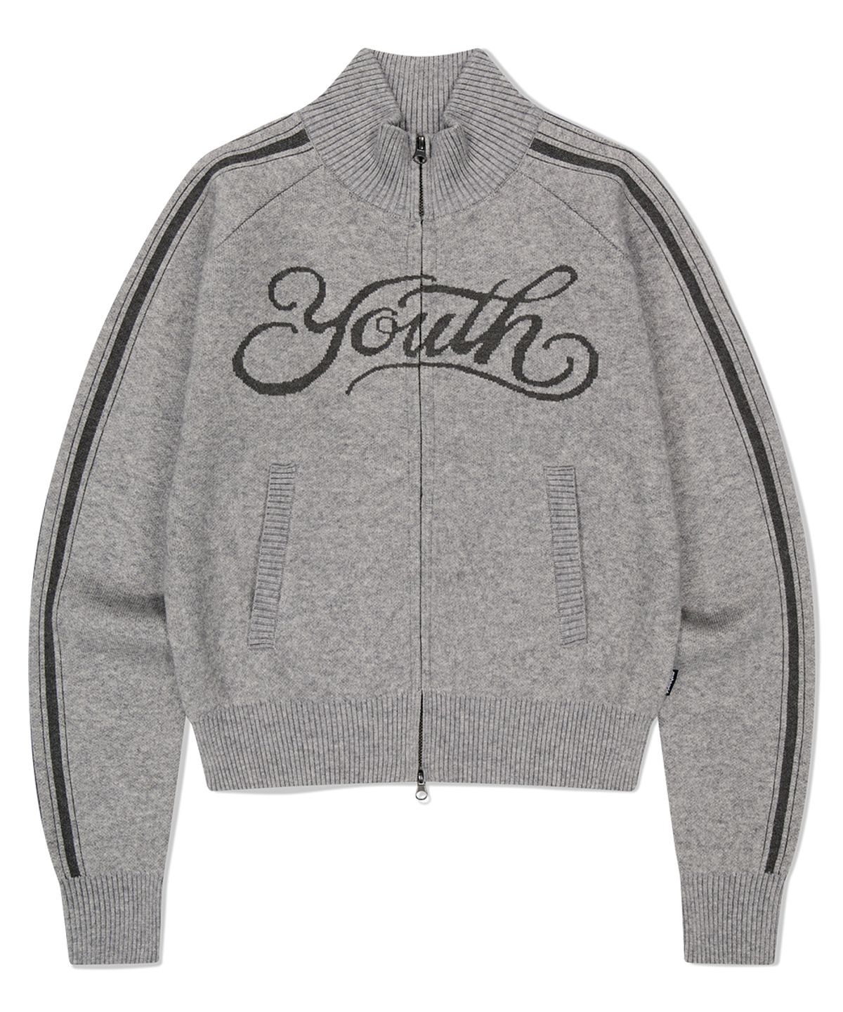 마하그리드(MAHAGRID) YOUTH ZIP UP CARDIGAN GREY(MG2FFFK682A)