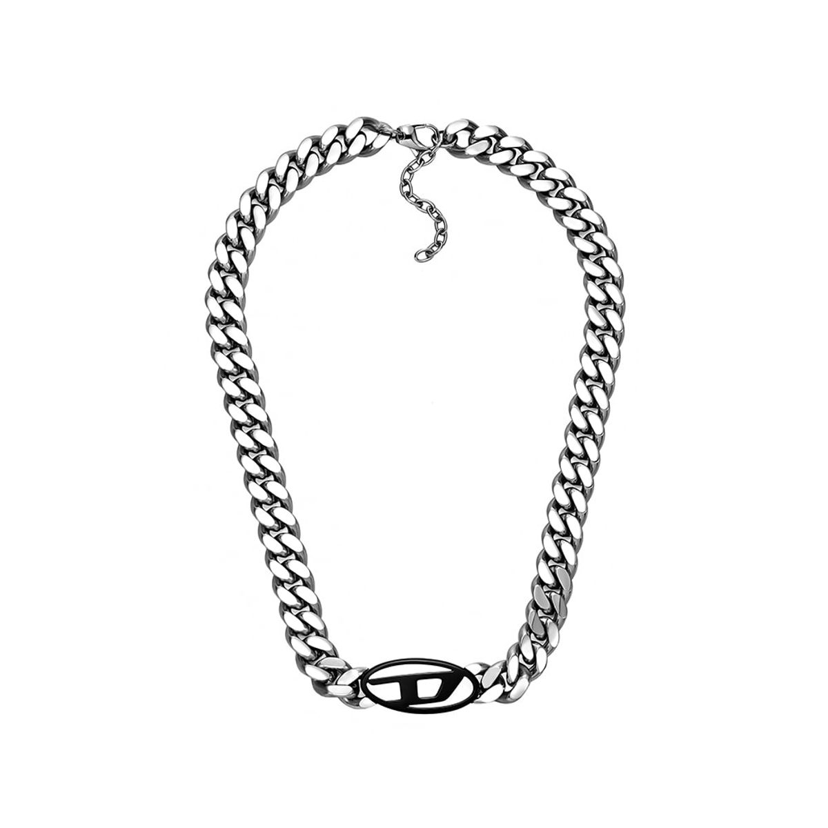 디젤 악세사리(DIESEL ACCESSORY) DX1635931 오벌 D 로고 체인 목걸이