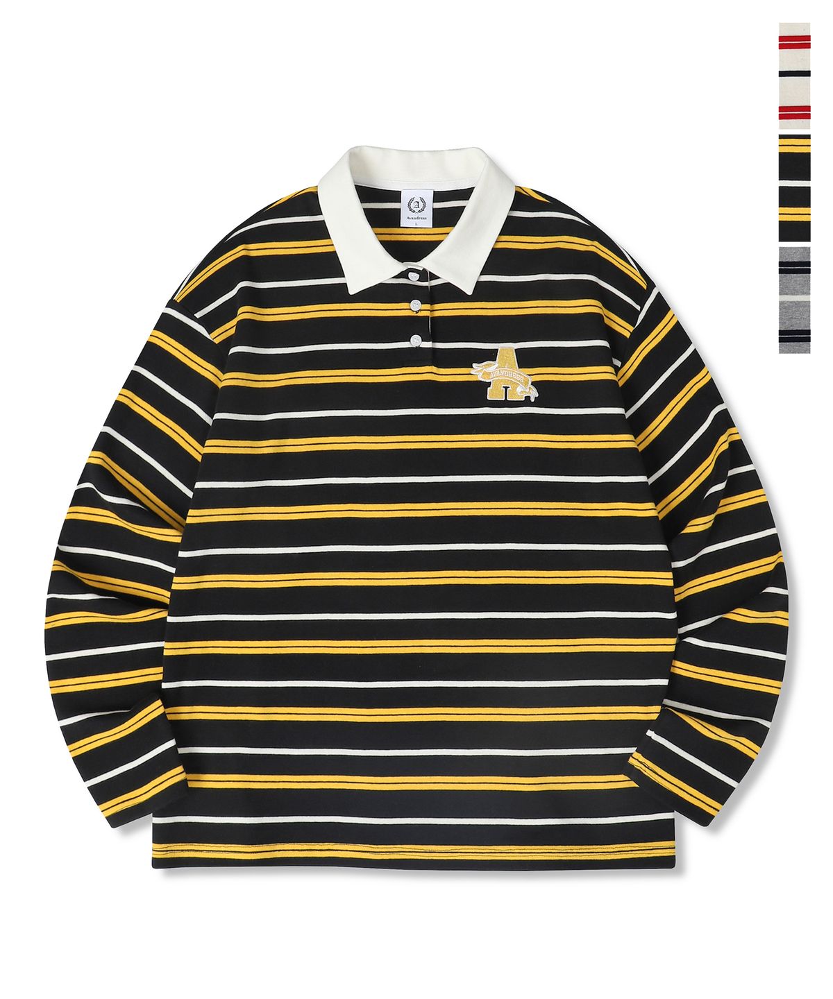 어반드레스(AVANDRESS) A Flag Rugby T-shirt_3Colors