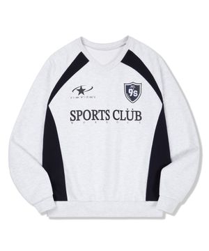 워크아웃 유니폼 배색 스웨트셔츠 [오트밀]