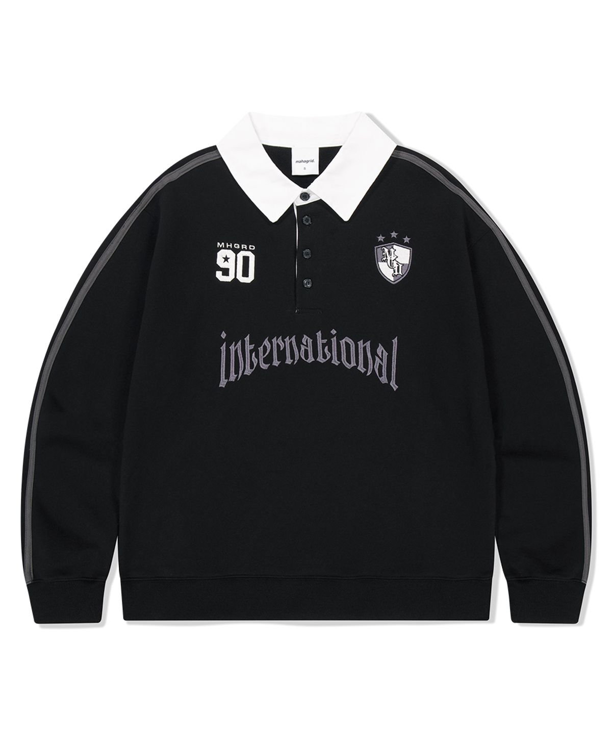 마하그리드(MAHAGRID) TRACK COLLAR SWEATSHIRT BLACK(MG2FFMM471A)