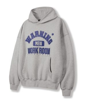 워크룸 오버핏 후드티셔츠 [그레이]